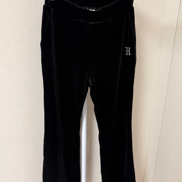 헬레네파리스 벨벳 부츠컷 트레이닝 팬츠