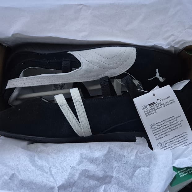 (새상품) 푸마 스피드캣 발레 스웨이드 블랙 실버