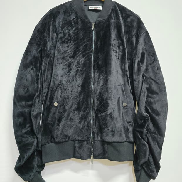 playmonster 블랙 벨벳 봄버 자켓