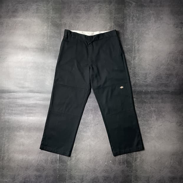 DICKIES 디키즈 빈티지 블랙 더블니 워크 팬츠 A00835