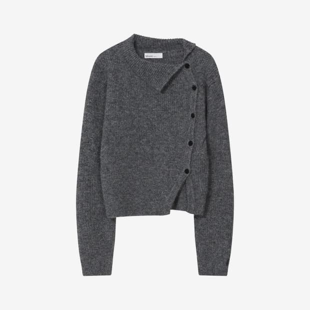 미세키 서울 Side button knit GREY