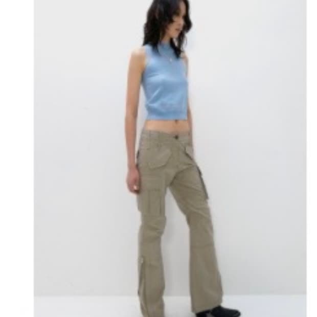 Slim pocket pants kaki