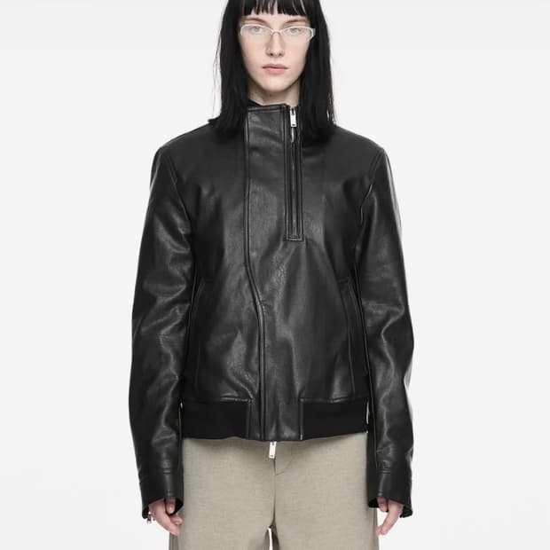 나체 nache 라이더 레더 자켓 블랙 
