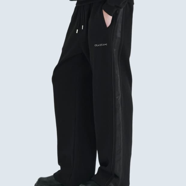 크랙엠아이 와플 트레이닝 파이핑 와이드 스트링팬츠 바지 2