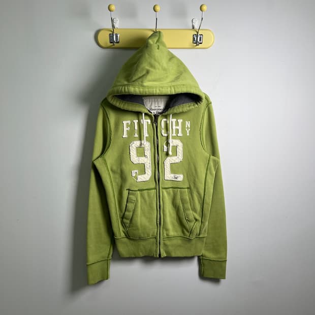 아베크롬비 올리브 그린 후드집업 S