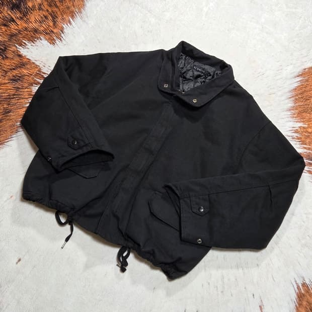 GLAMOUR 블랙 누빔 야상 코튼 자켓