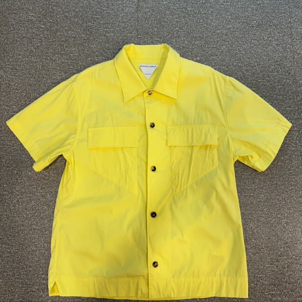 보테가베네타 코튼 하프 워크 셔츠 M 