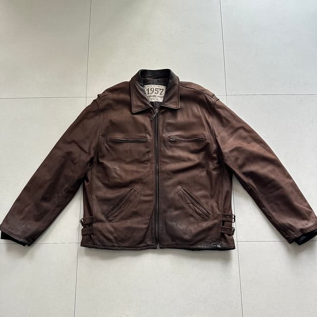 90s 피렌체 빈티지 이탈리아 생산 레더 자켓 M