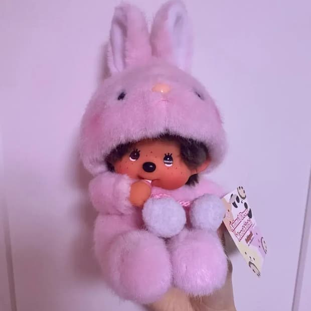 몬치치 토끼 핑크인형