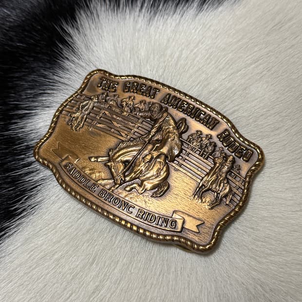 1988 웨스턴 로데오 벨트 청동 버클