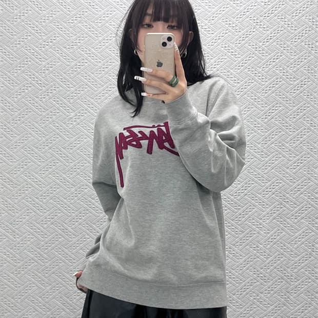 스투시 캐주얼 빈티지 펑크 빅스탁로고 맨투맨 M C11001