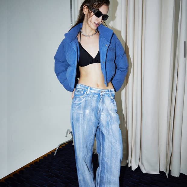 오디너리홀리데이 코듀로이 패딩 (Blue)