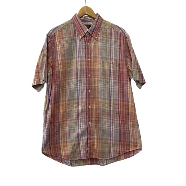 BOSS 체크 반팔셔츠(XL)