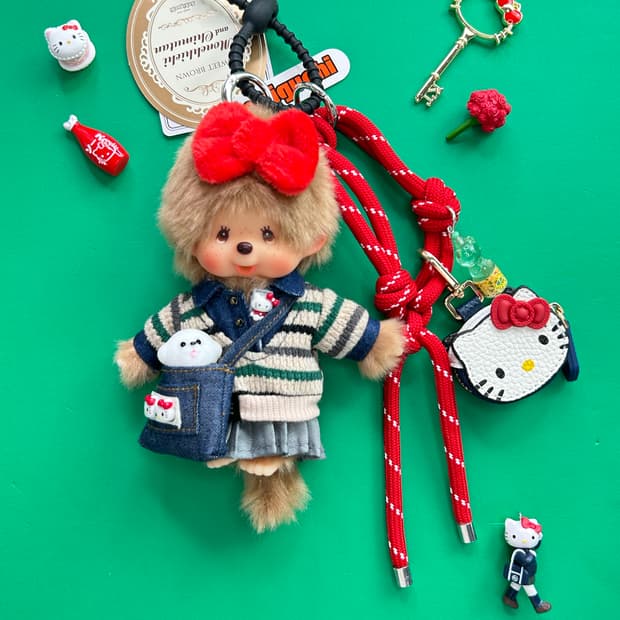 (73)정품몬치치👕스트라이프 무드 키티 × 몬치치 시리즈 