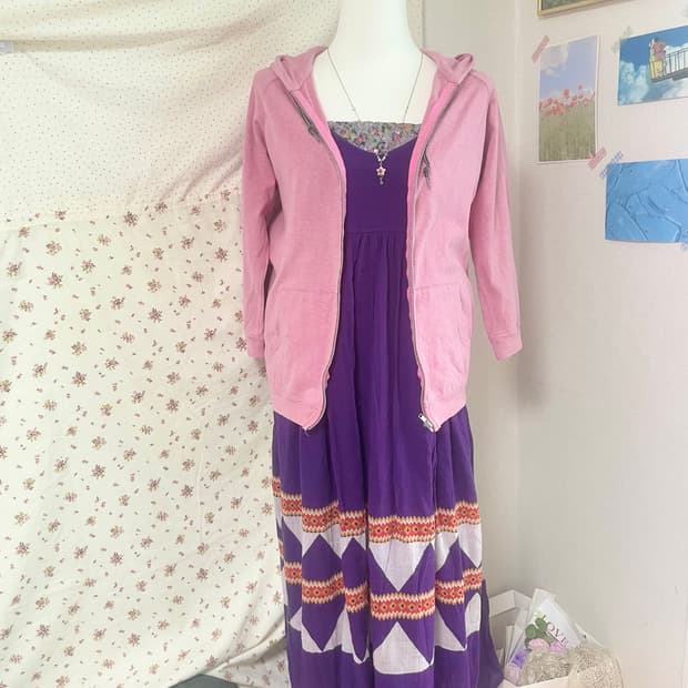 모리걸 빈티지 하구미 포도맛 원피스 set 💜💗🍇