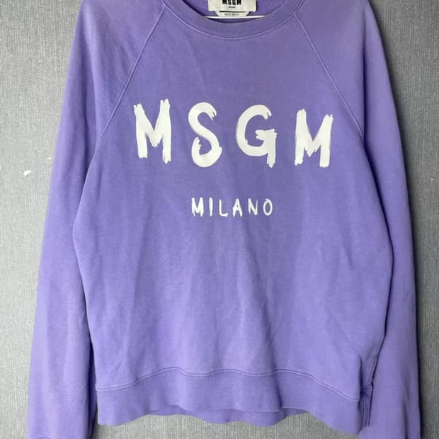 [L] MSGM 밀라노 퍼플 빅로고 맨투맨