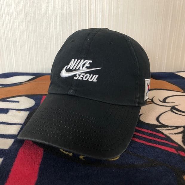 (2) 나이키서울(SEOUL) 한정모자/볼캡/태극기패치/블랙