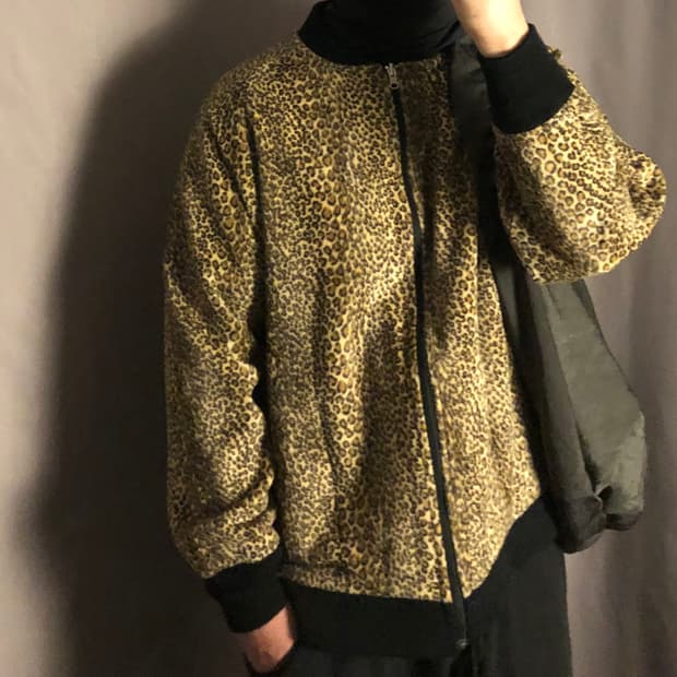 니들스 레오파드 리버시블 립카라 자켓