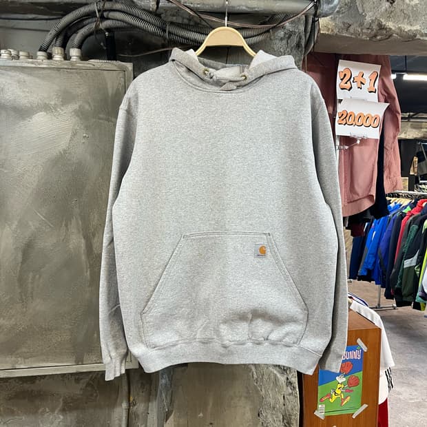 칼하트 기모 후드티 그레이 L #csz2974 