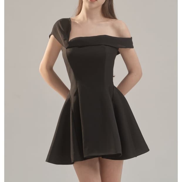 Parjane Rosienne DrapingOffShoulderdress
