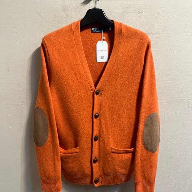 폴로 랄프 로렌 엘보 패치 가디건