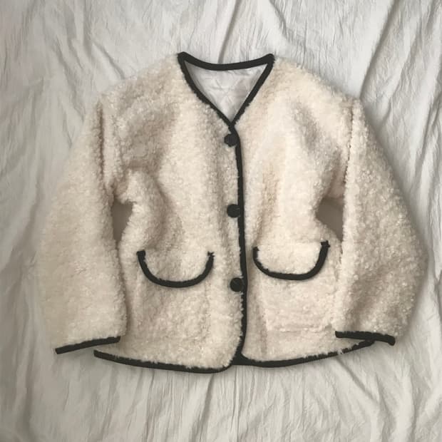 양털 뽀글이 누빔 아우터