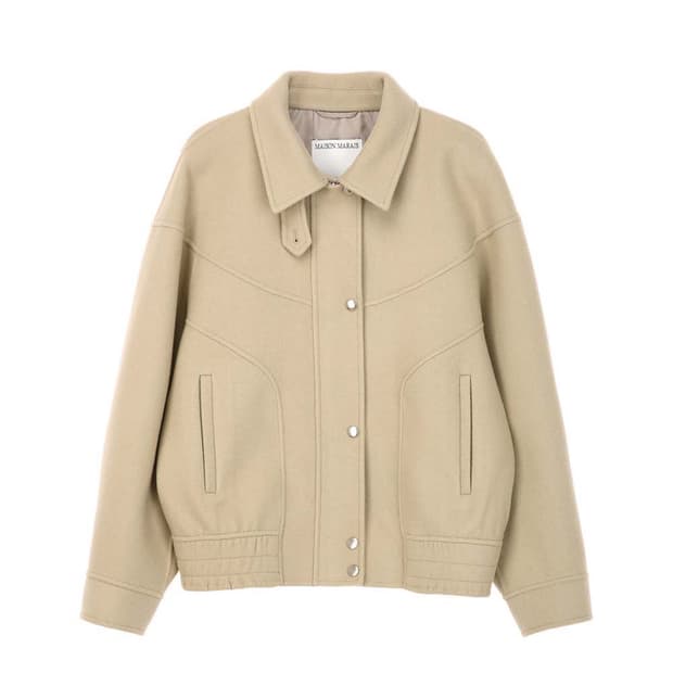 (새상품) 메종마레 베이지 울 점퍼 36 사이즈