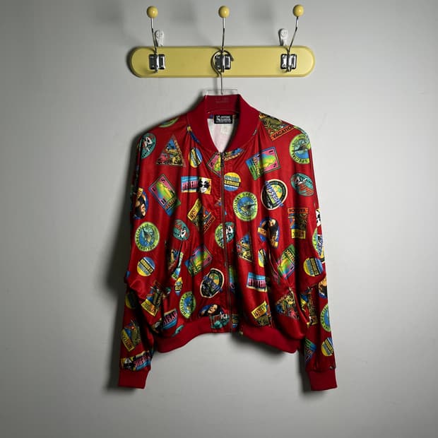 히스테릭글래머 아이콘 패턴 봄버 자켓