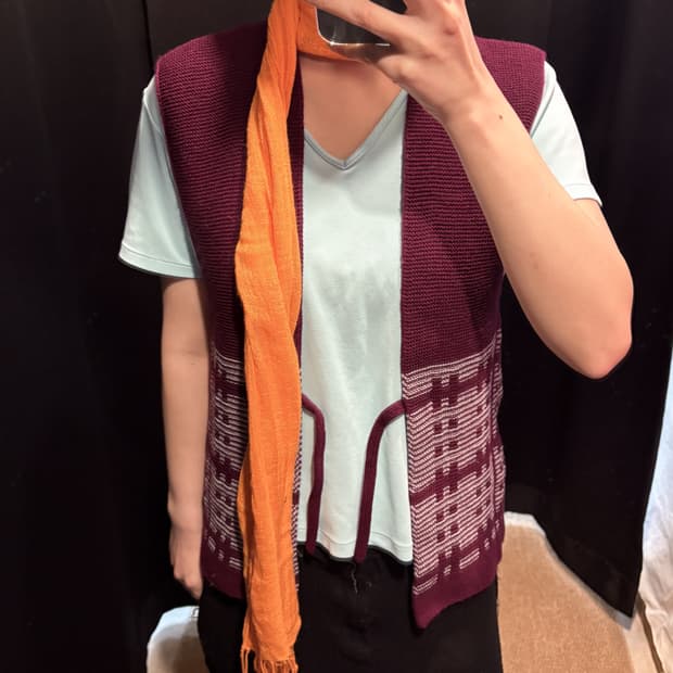 Purple Fair Isle Knit Vest