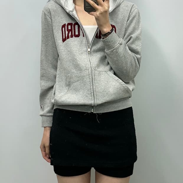 챔피온 컬리지 그레이 후드집업