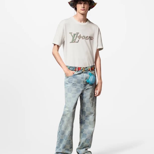 루이비통 다미에 3D 데님팬츠 플레어 부츠컷