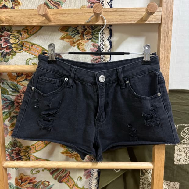 펑크 y2k 와투케 그런지 블랙 핫팬츠