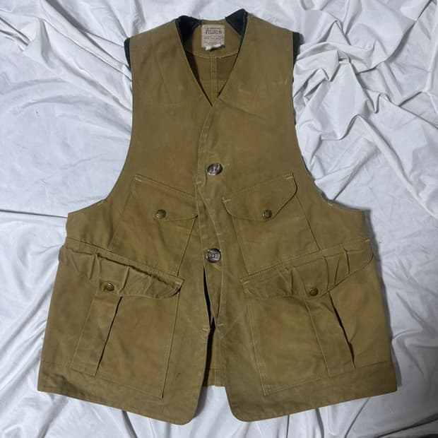 80s usa 필슨 tin cloth 헌팅 베스트