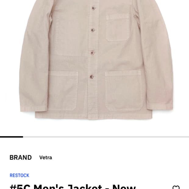 베트라 워크자켓 코튼 chalk 44