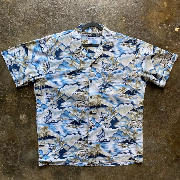 빈티지 하와이안 반팔 셔츠