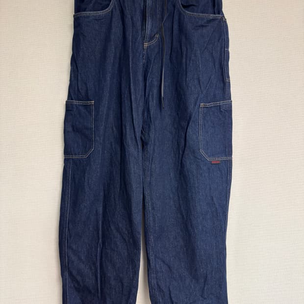 [XXL] 그라미치 락 슬라이드 와이드 데님 팬츠 Dark Indigo
