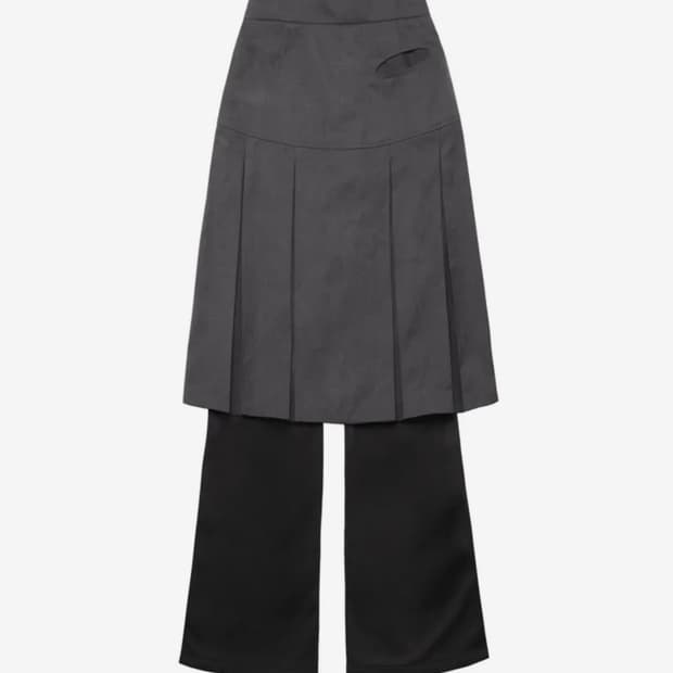 OJOS 오호스 Jersey Pleats Skirt Pants