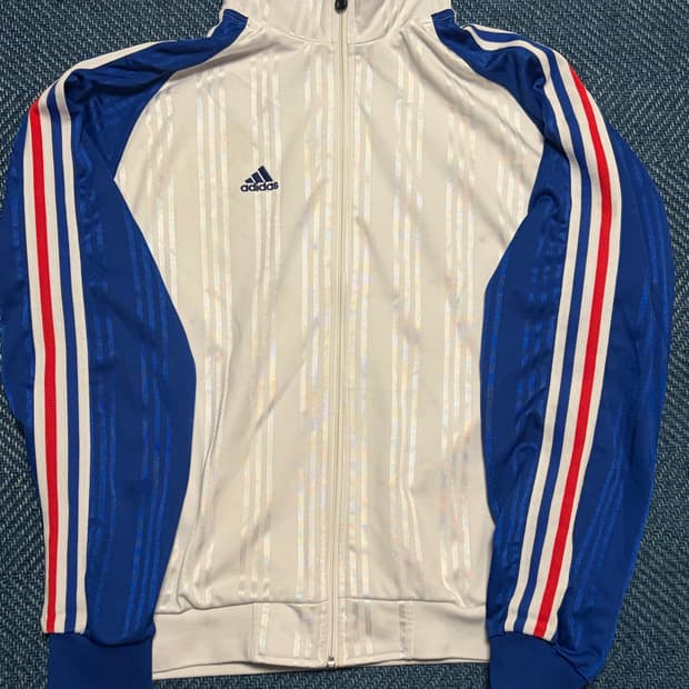 아디다스 화이트 블루 져지