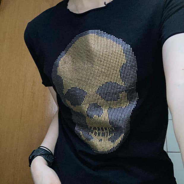 LUCIET PELLAT FINE 해골 반팔티