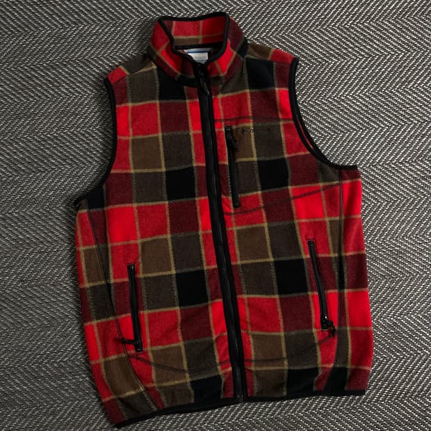컬럼비아 USA 버팔로 체크 플리스 베스트 y 2984