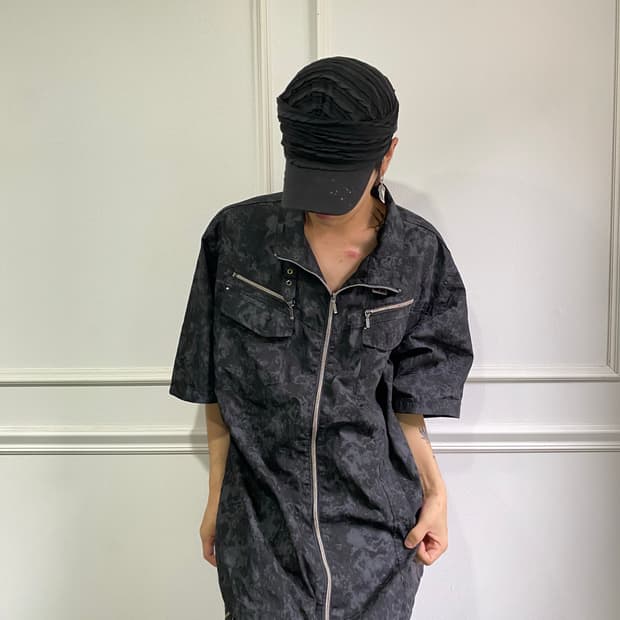 [Louis Chanston] Black Washed Over-Size 
