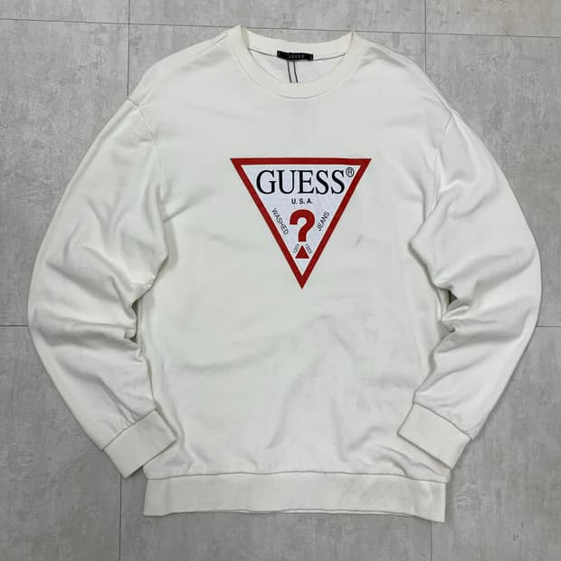 게스 화이트 맨투맨 #715