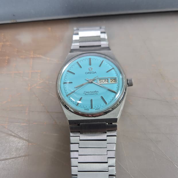 오메가 씨마스터 오토메틱 뻐뻐시 스카이블루