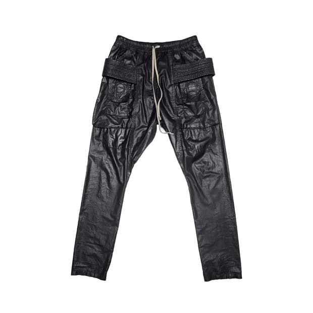 릭오웬스 - 13SS DRKSHDW 크리치 코팅 카고 팬츠 - 블랙 - 