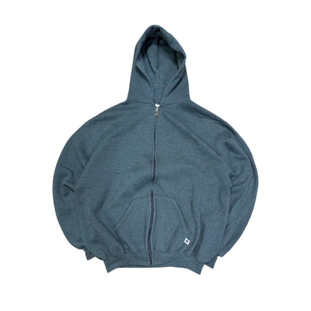 90s 러셀 후드집업 다크그레이