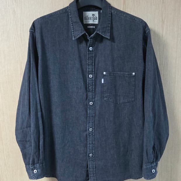 (착샷) 리바이스 실버탭 흑청 데님 오버핏