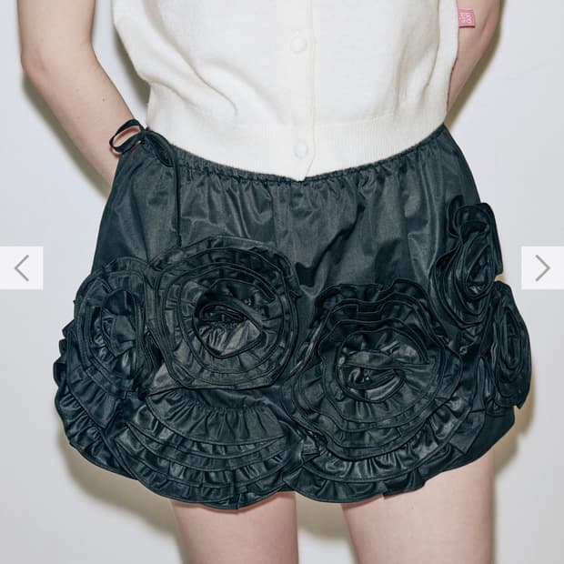 SINOON 로즈프릴미니스커트 rose frill mini skirt