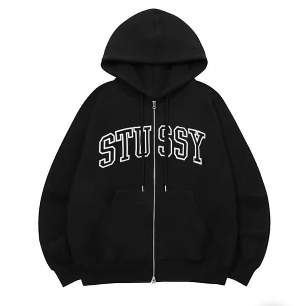 (새싱품) 스투시 아웃라인 집 후드