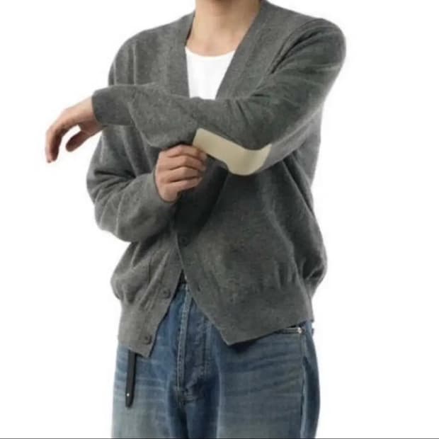 이얼즈어고 로버울 가디건 엘보패치 차콜 xl