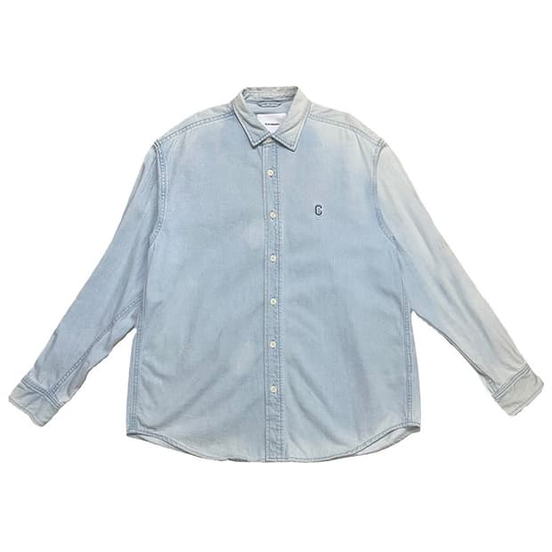 COVERNAT C로고 데님셔츠 라이트 블루 S